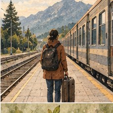 Illustration for “A Bench Before Turning”